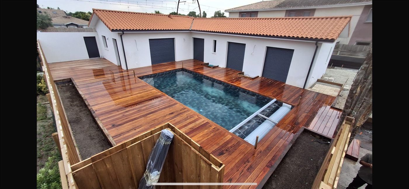 Terrasse bois posée après travaux
